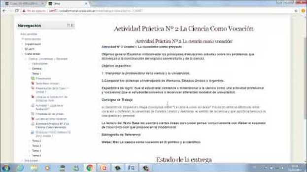 Video Cómo subir una tarea en el aula virtual em Portuguese