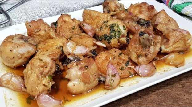 Video Pollo al ajillo,la receta mas fácil y con mas sabor del mundo en Español
