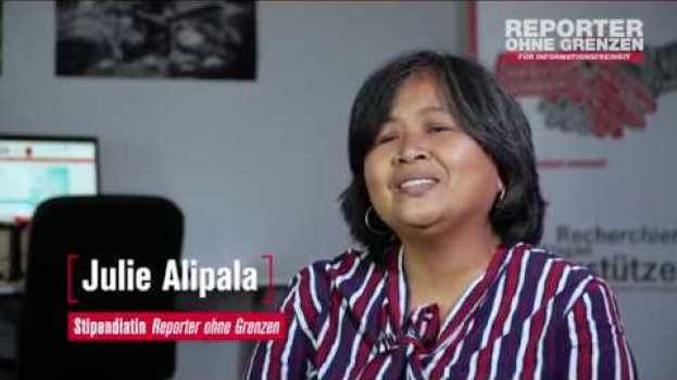 Video Berichten in Zeiten des Kriegsrechts - Stipendiatin Julie Alipala aus den Philippinen su italiano