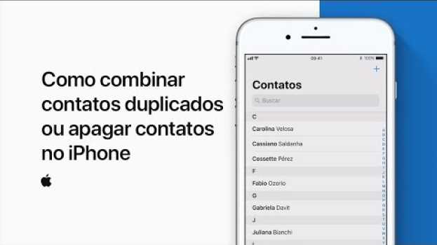 Video Como combinar contatos duplicados ou apagar contatos no iPhone — Suporte da Apple en français