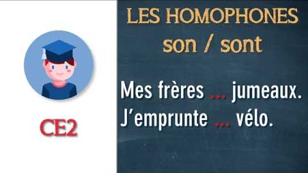 Video Les homophones grammaticaux son / sont en français - CE2 - Petits Savants en Español