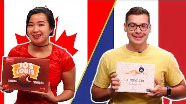 Video Canadian and French People Swap Snacks in Deutsch