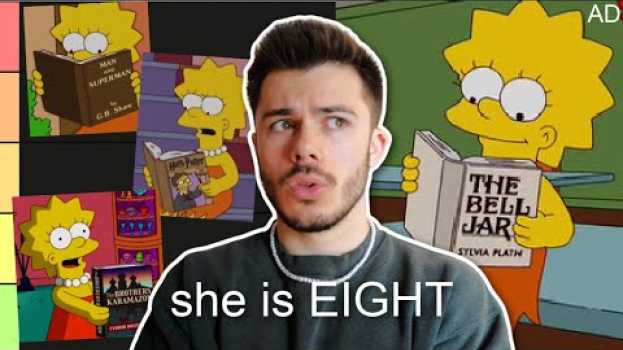 Video rating every book Lisa Simpson reads in The Simpsons on how inappropriate they are for an 8 year old en français