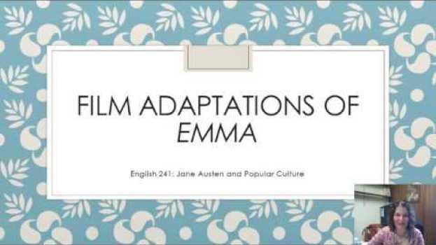 Video Week 11: Film adaptations of Emma em Portuguese