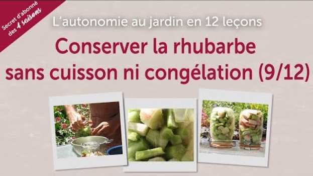Video Conserver la rhubarbe sans cuisson ni congélation - l'autonomie au jardin en 12 leçons (9/12) na Polish