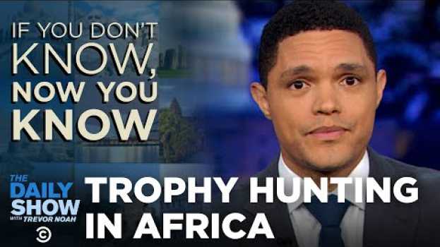 Video If You Don’t Know, Now You Know: Trophy Hunting | The Daily Show su italiano