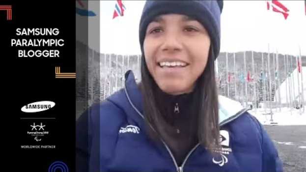 Video Aline Rocha | Passeando pela área internacional da Vila Paralímpica | Samsung Paralympic Blogger in English