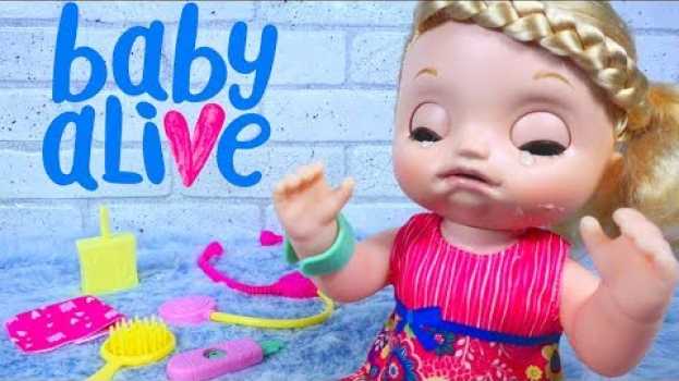 Video НОВАЯ КУКЛА Бэби Элайв "Малышка у врача" Baby Alive videos❤️Sweet Tears Baby Doll in English